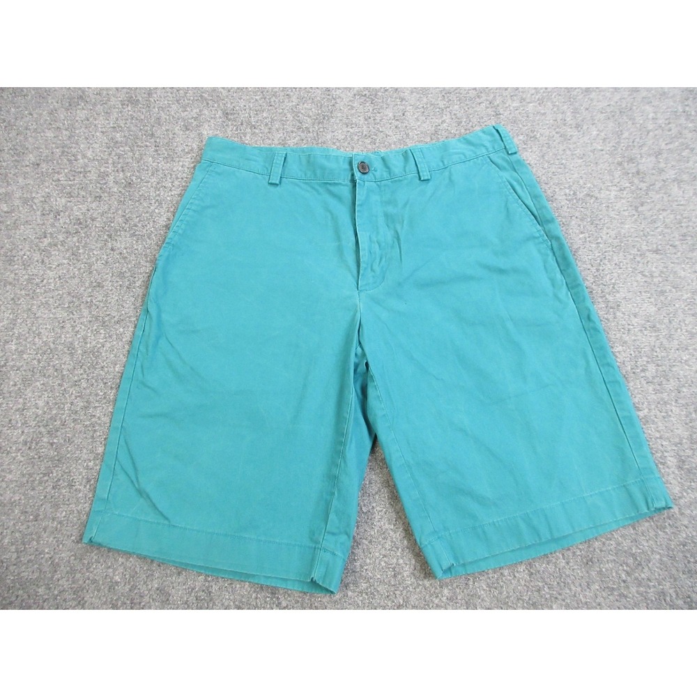 Brooks‎ Brothers 346 Shorts Mens 36 Teal Chino Flat Front Cotton Casual Golf